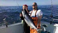 Whale Watching Depoe Bay Big catch of the day  39 in 37lb King Chinook on board Samson